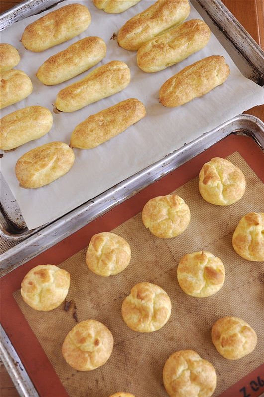 eclairs and cream puffs